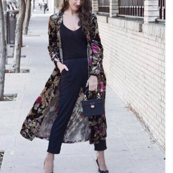 Floral Longline Women's Jacket - Picture 16 of 16